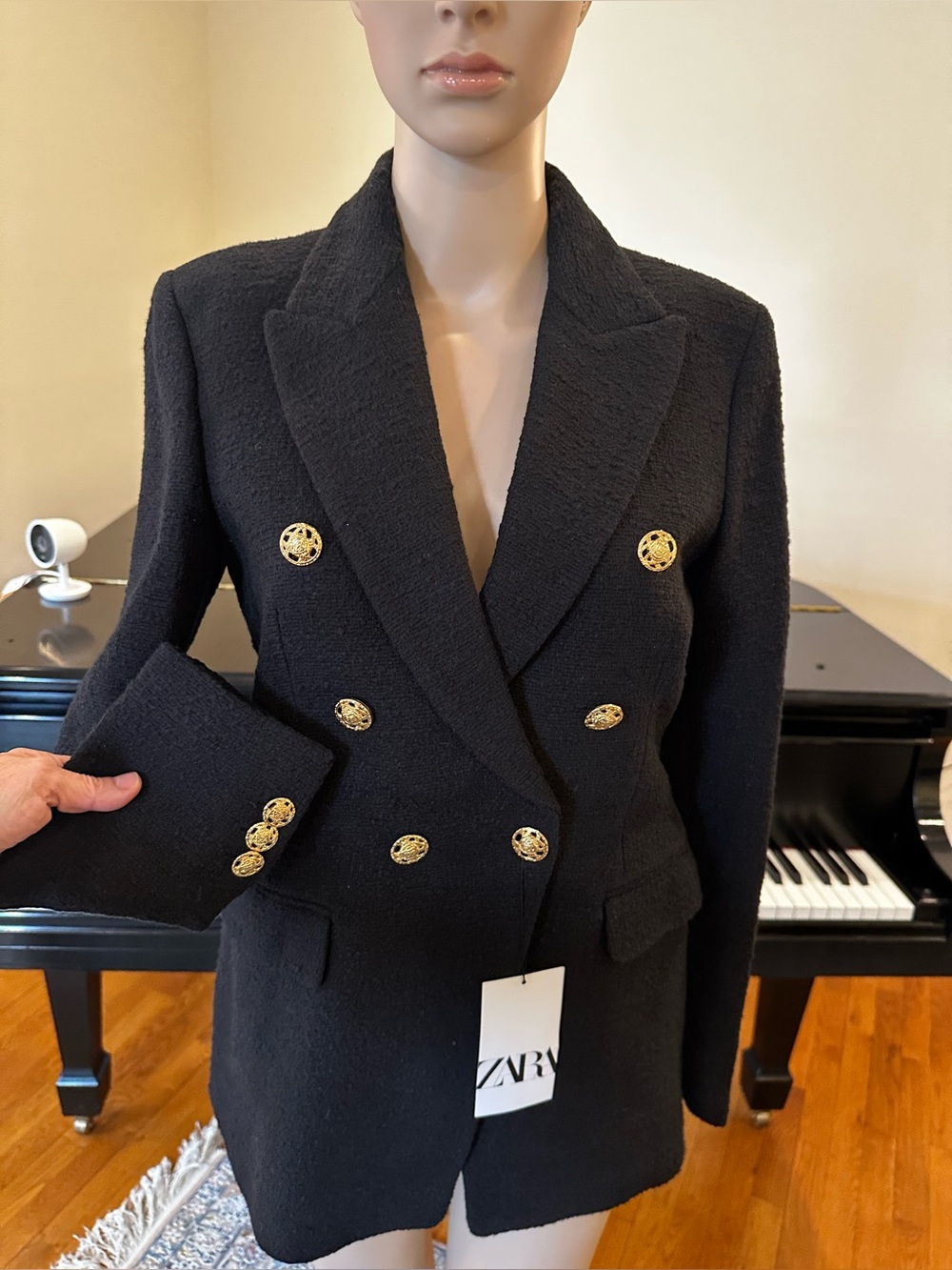 Zara NWT RARE Timeless Classic Minimalist Tailored Tweed Textured Runway Jacket - Picture 14 of 14